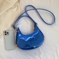 thumbnail image 3 of Bolsa De Hombro Patrón de cocodrilo Bolsos cruzados Bolso de hombro de cuero de PU Moda para el trabajo (Azul) Likrtyny Para Estrenar, 3 of 9