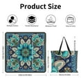 thumbnail image 2 of Intricate Teal Floral Tapestry Design Waterproof Picnic Blanket with Foldable Zipper, Suitable for Outdoor Use, Suitable for Travel, Camping, Beaches, Parks, Grasslands, Picnic Blanket Accessories, 2 of 7