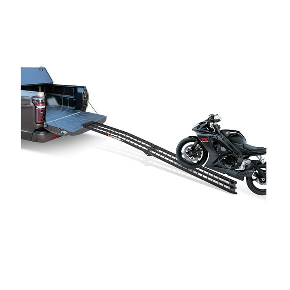 FACHNUO Aluminum Pickup Truck Ramp 10FT, Loading Ramps for Motorcycle, Lawn Mower, ATVs UTVs, Golf Cart, Lawn Mover, Folding Portable Shed Ramp 600 lbs Weight Capacity 1PC, 120" L x 12" W