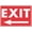 Warning Sign 1, variant on Exit Red (Right Arrow) Sign For House 8"x12" Yard Sign, Premium Aluminum, Sun-Proof, Rust-Free