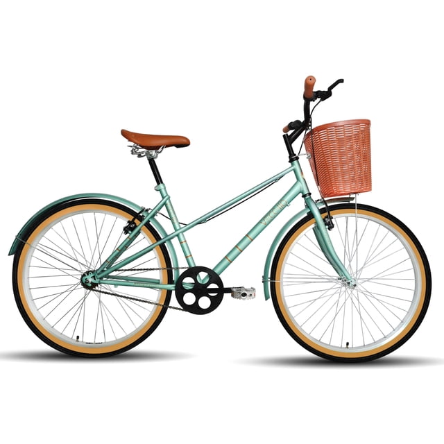 Bicicleta Urbana BLACK PANTHER Canasta Rodada 26 Dama Verde