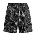 thumbnail image 5 of Delconic Men Realistic Tree Branch Camo Quick Dry Casual Cargo Shorts Skin Friendly Elastic Waist Deep Storage Side Pockets Short Trousers For Spring Summer Daily Black L, 5 of 6
