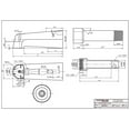 thumbnail image 6 of Westbrass 7" Diverter Tub Spout, Polished Chrome, 6 of 13