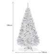 thumbnail image 2 of Árbol de Navidad Artificial Costway Abeto Blanco 1.8m PVC con Base Metálica, 2 of 7
