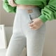thumbnail image 3 of Cateissary Mallas con forro polar para mujer, mallas deportivas de Color sólido para niña, pantalones de invierno elásticos para mujer, Suministros térmicos Gris claro/XL, 3 of 6