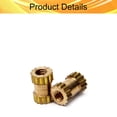 thumbnail image 3 of HUGFEGWE M2x5mm Female Thread Knurled Nuts,200PCS Hx3.5mm OD Brass Threaded Insert Embedment Nuts Hydraulic Welded Joint Injection Molding Assortment Kit for 3D Printing Injection Molding CJB91-25056, 3 of 7