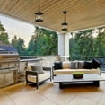 thumbnail image 5 of LNC Black Outdoor Hanging Lantern with Clear Glass, Transitional Pendant for Wet Areas, 5 of 14