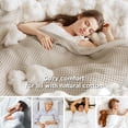 thumbnail image 2 of Manta Bedsure de algodón doble XL, 168 x 229 cm, ligera, color beige, 2 of 9