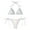 Silver, variant on Huowey Women Swimwear Bikini Sets Shiny String Padded 2PCS Swimsuit Vacation Beachwear Honeymoon Cruise Trendy Wear