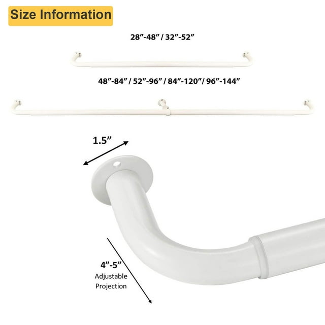 LELINTA Single Curtain Rod Set Wrap Around Design is Ideal for Blackout or Room Darkening