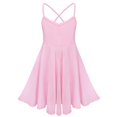 thumbnail image 3 of IEFiEL, vestido de baile de Ballet para niñas, tirantes finos con espalda cruzada para niños, leotardo de gimnasia, vestido de disfraz de baile tutú de Ballet, 3 of 5