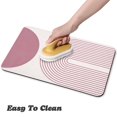 thumbnail image 4 of Esteras De Comida Para Perros Para Pisos Esteras Impermeables Para Cuencos De Agua Para Gatos Alimentación De Mascotas Estera Absorbente Manteles Individuales Para Alimentos Y Agua Bohemia Rosa 12 * 2, 4 of 5