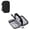 Black, variant on Double Layer Storage Bag Portable Travel Organizer for Electronics and Accessories Padded Tech Pouch for Cables and Chargers 7x4x2 Inch Black