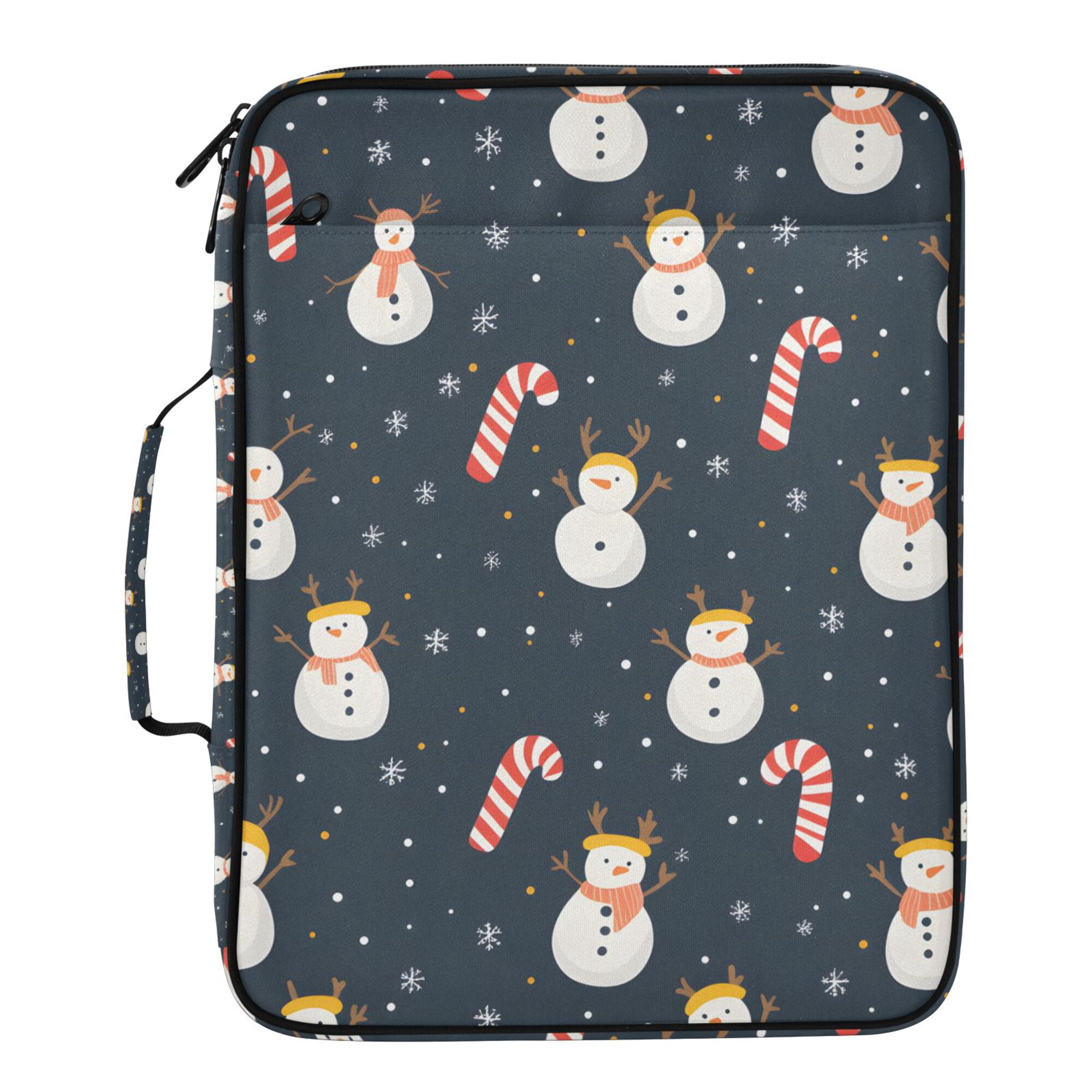 FORMRS Accordion File Folder A4 Size 7-Pocket Expanding Document Organizer Bag with 3 Ring Binder, Playful Winter