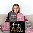 thumbnail image 4 of 50th Birthday Gifts for Women, Wife Birthday Gifts for 50 Year Old Blanket, 1974 Birthday Gifts for 50th Throw Blanket, 50"x60" Happy 50th Birthday Blanket for Grandma Mom Friend Sister, 4 of 5