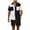 Black., variant on HBGVBA Men Color Blocked Casual Beach Breathable Elastic Waist Shorts Button Lapel 2 Pocket Short Sleeve Shirt 2 Piece Beach Set