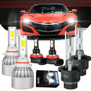 9005 D2S H11 6Pcs LED HID Headlight High Low Beam  H11/H8/H9 Fog Light Bulbs Kit