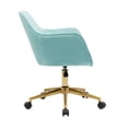 thumbnail image 4 of JINS & VICO Velvet Residential Lumbar Support and Swivel Modern Desk Chair, Light Blue, 4 of 9
