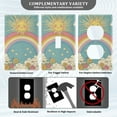 thumbnail image 3 of Yayeee Duplex Wall Plate 1-Gang 4.5"x2.7" Home Receptacle Light Switch Decorative Outlet Cover, Retro Beige Rainbow, 3 of 7