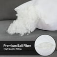 thumbnail image 6 of ROYALE LINENS Throw Pillow Insert - Square Pillow - Bed & Couch Pillow - Sofa Pillow Insert - Decorative Pillow Insert - Inner Cushion - Pillow & Shams Stuffer White 2 Pack 16 x 16 Inch Pillow Insert, 6 of 10