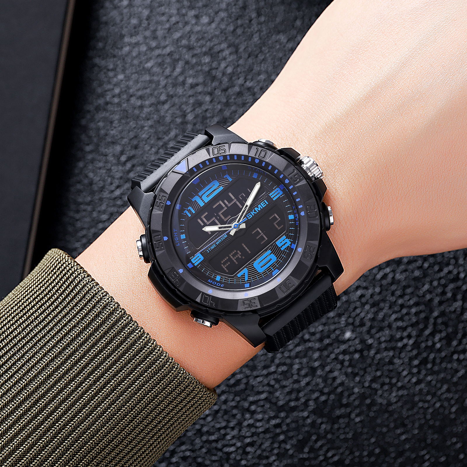 Orologio Sportivo Digitale VenSten Uomo - Impermeabile 50m, Militare Con Retroilluminazione LED, Cronometro E Allarme