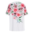 thumbnail image 5 of Njagoc3 Women's Romantic Floral Embellished Short Sleeve Top - Elegant Everyday Casual & Date Night Wear, 5 of 6