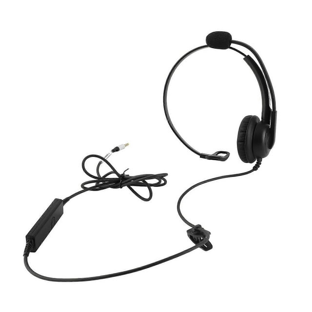Comfortable and Lightweight Wired Single Ear Headset Noise Cancelling Headphone with Mic for Call Center