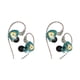 thumbnail image 2 of Moyic Auriculares con cable ZX3, auriculares internos portátiles de 109dB para interiores y exteriores, transmisión en vivo, auriculares cian sin micrófono 2Conjunto, 2 of 6