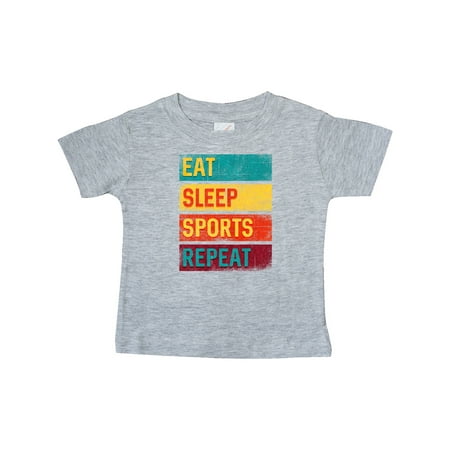 

Inktastic Eat Sleep Sports Repeat Gift Baby Boy or Baby Girl T-Shirt
