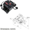 thumbnail image 4 of 90A Breaker Standard Surface Mount 1/4” Diagonal Stud Waterproof IP67 Marine RV Truck Hi-Amp Circuit Breaker (90A), 4 of 4