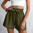 thumbnail image 7 of Shorts for Women Summer Casual High Waisted Wide Leg Drawstring Lounge Shorts Comfy 2026 Beach Vacation Clothes Green L, 7 of 7
