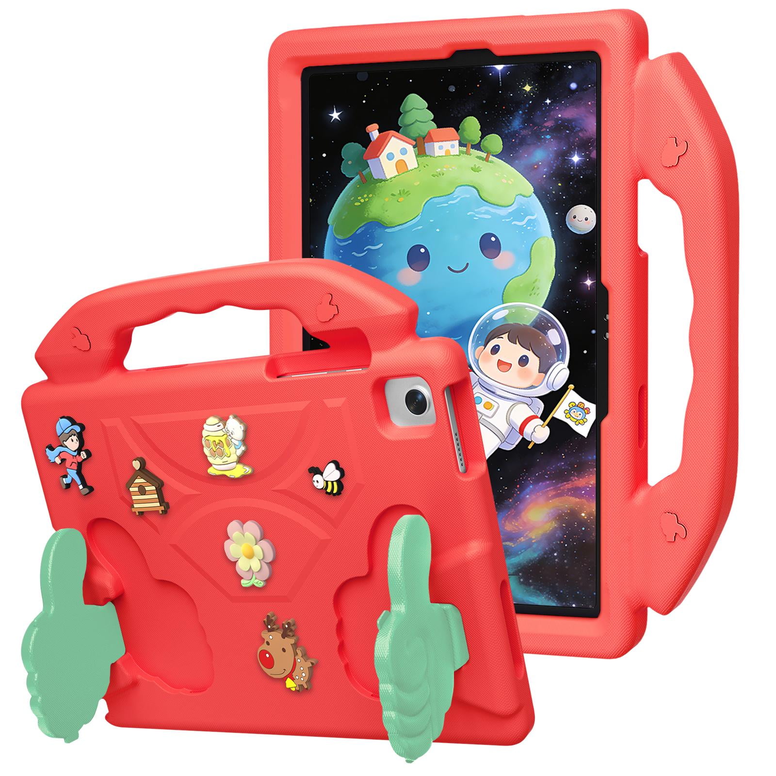 Mynvo Kids Protective Case for Samsung Galaxy Tab A11+ 11" / Galaxy Tab A9+ 11 Inch, Shock-Absorbing EVA Tablet Cover with Handle Dual Kickstand Cute Thumb Design Ornaments Case for Boys Kids