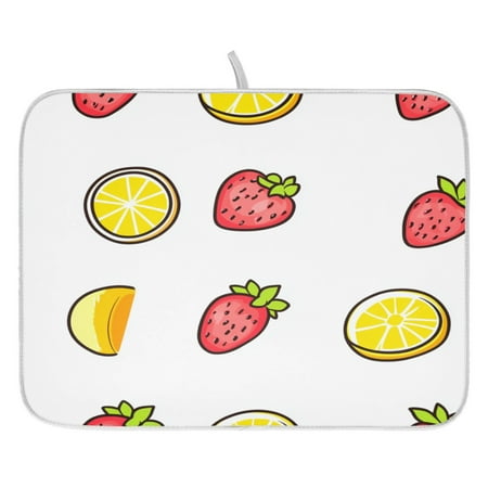 

Fruit Series Dish Drying Mat for Kitchen Quick Drying Absorbent Soft Durable 18 x 24
