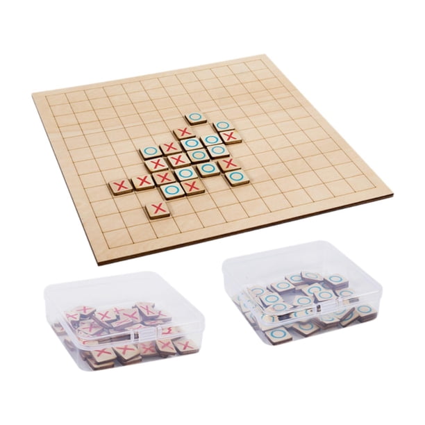 Juego Tic TAC Toe,Juego de mesa de cinco en fila,Juguetes educativos,Juegos de mesa Juego de mesa de ajedrez XO,Juguetes de escritorio para niños