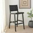 thumbnail image 3 of SAFAVIEH Adah Rectangle Mid Back Bar Stool, Black, 3 of 13