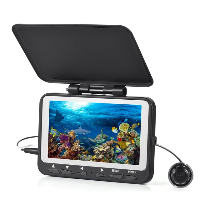 Cámara de pesca submarina Abanopi 15M/30M 1200TVL con monitor LCD y 8PCS IR