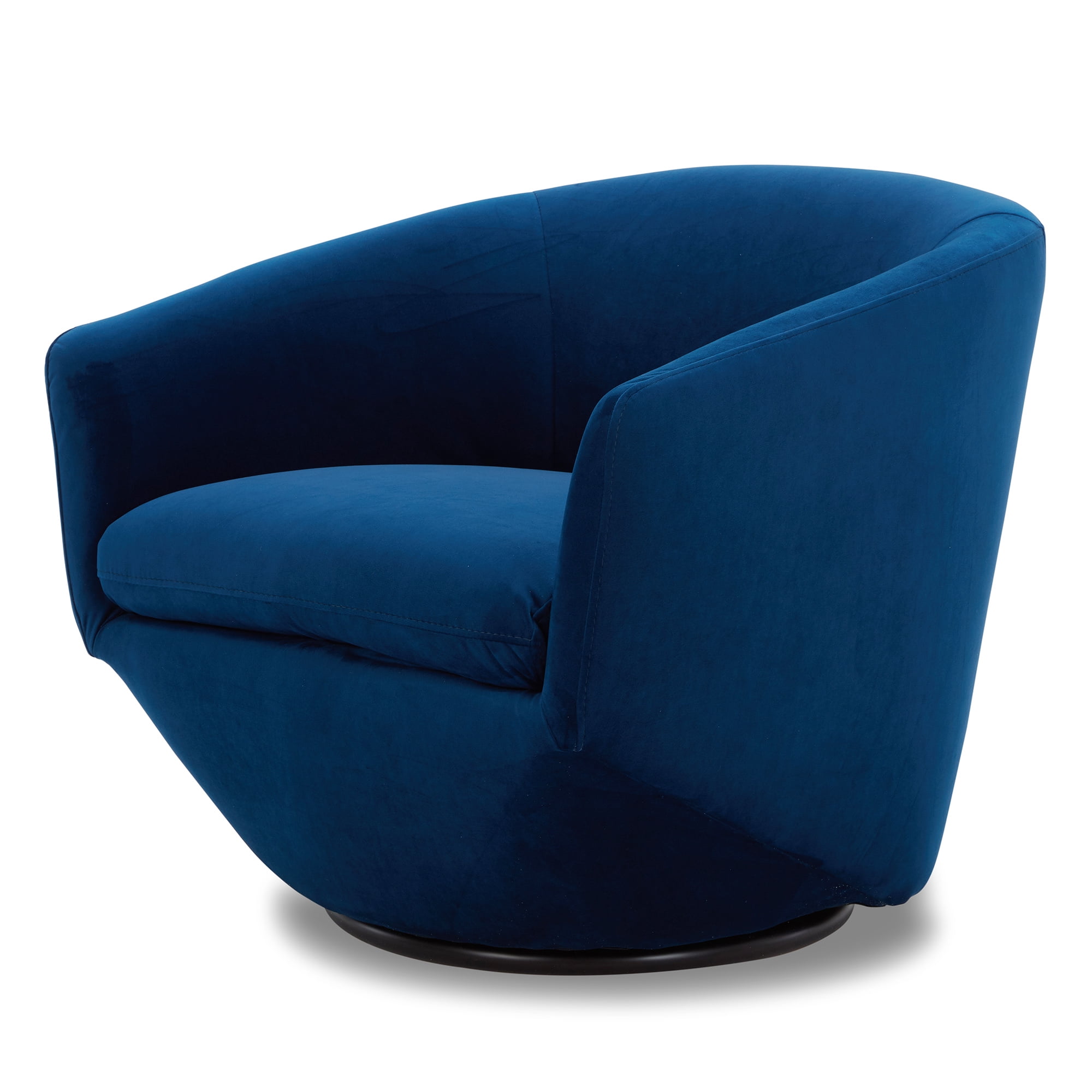 CHITA Swivel Accent Chair Barrel Chair, Fabric in Blue