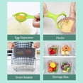 thumbnail image 2 of 22 in 1 Multifunctional Vegetable Chopper Manual Chopper with Container Food Chopper Cutter for Onion Garlic Carrot Potato With Egg Separator Peeler Hand Protector Drain Basket 8 Blades, 2 of 8