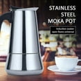 thumbnail image 3 of New Coffee Maker Italian Moka Stove Percolator Stainless Pot Latte Top Espresso, 3 of 4