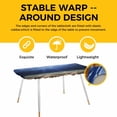 thumbnail image 4 of Navy Blue Ocean Waves Table Cloths for 8 Foot Rectangle Tables, Summer Beach Coastal Abstract Patio Waterproof Elastic Fitted Tablecloths, Washable Rectangular Table Cover for Camping, 4 of 8