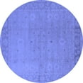 thumbnail image 1 of Ahgly Company Indoor Round Oriental Blue Traditional Area Rugs, 8' Round, 1 of 4