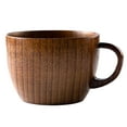 thumbnail image 2 of Deyuer Water Cup Easy to Clean Anti-Fade Eco-friendly Minimalistic Handle Drink Water Various Styles Jujube Wood Water Mug Home Supply,C, 2 of 7
