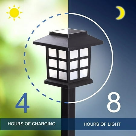 

Dicasser 4 pcs Outdoor Waterproof Solar Garden Night Light LED