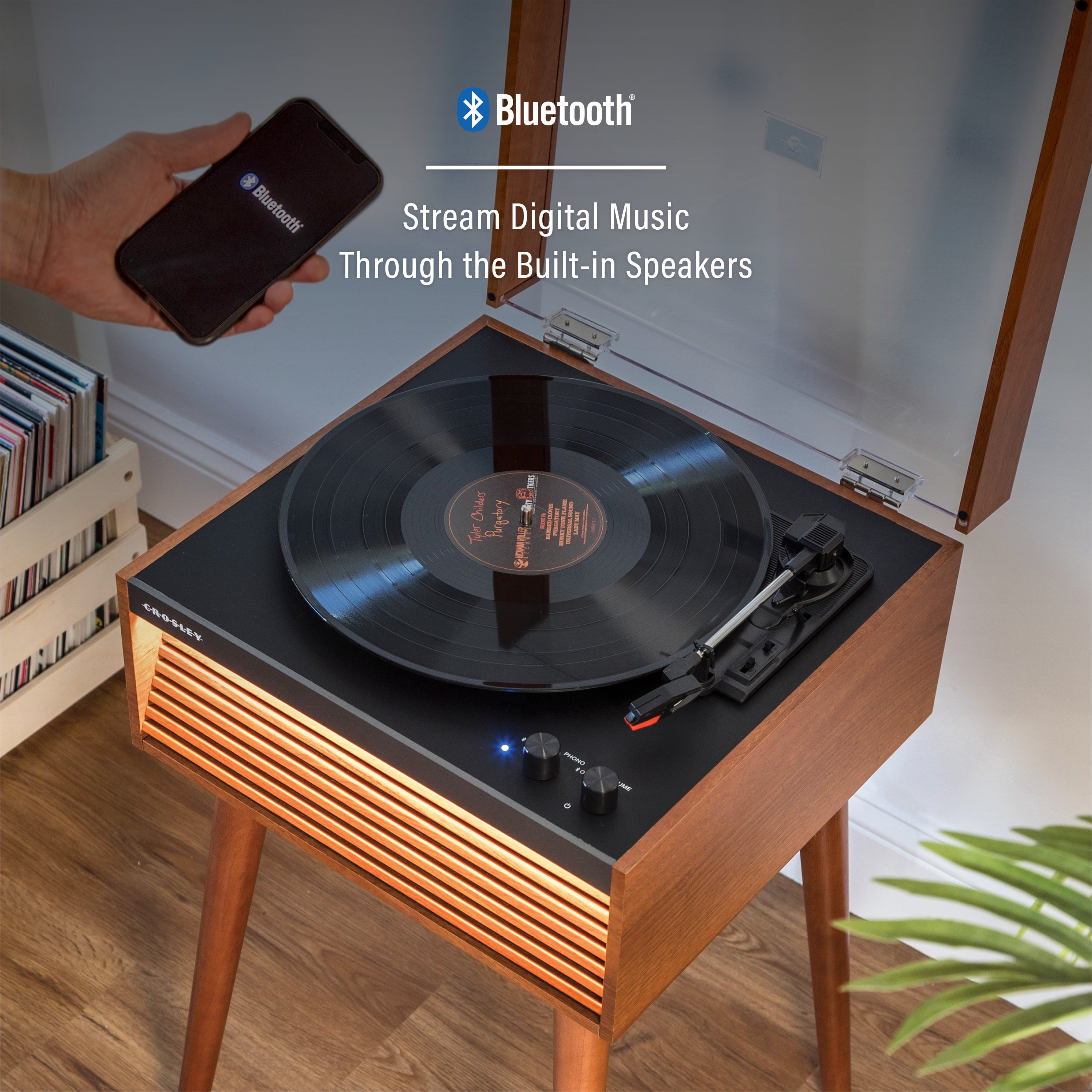 Crosley Dean Record Player In Natural