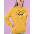 thumbnail image 2 of Hello Heart W Daisy Hoodie Women -Image by Shutterstock, Female 4X-Large, 2 of 4