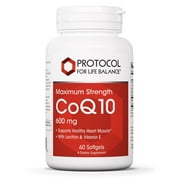 Protocol CoQ10 600mg with Vitamin E - Heart Health Support - 60 Softgels