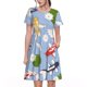 thumbnail image 1 of Balery Colorful Koi Fish Vestidos sueltos de manga corta para mujer, vestidos de verano 2025, vestidos casuales de corte A con vuelo., 1 of 6