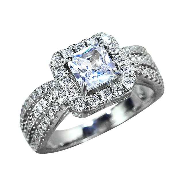 Alloy Inlaid Rhinestone Female Ring Popular Exquisite Ring Simple Fashion JewelryThe Best Gift for A Loved One