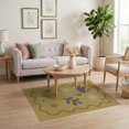 thumbnail image 2 of ODIKA 4'x6' Yellow Soft Charm with Playful Nature Washable Area Rug Elegant Star and Leaf Patterns for Modern Decor Non-Slip, Chair-Friendly, Flatwoven for Home Office, Under Desk, 2 of 6