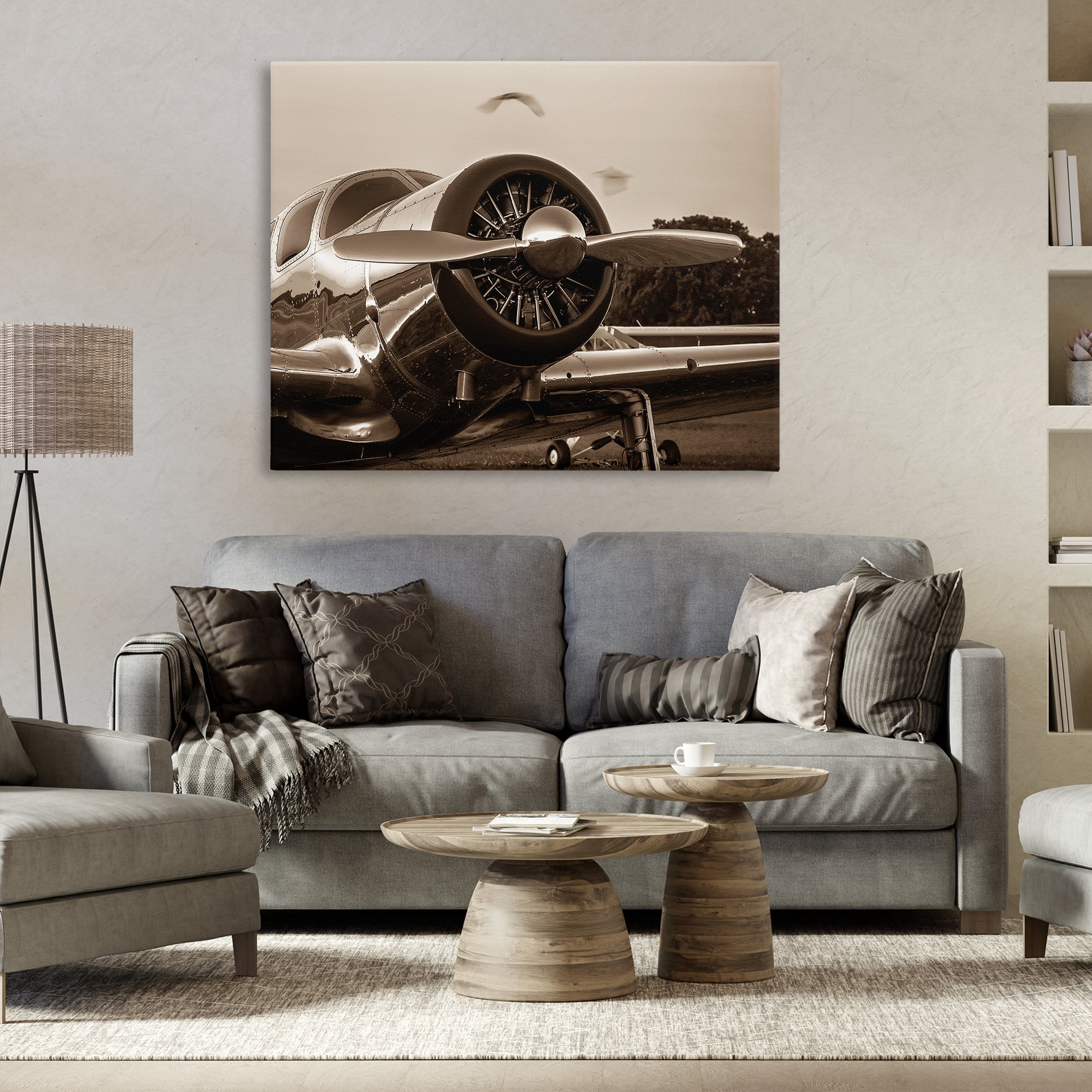 Stupell Industries Vintage Propeller View Transportation Photography Wrapped Canvas Art Print Wall Art, 48 x 36